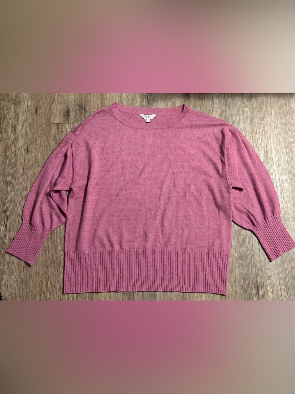 Terra & Sky - Rose Crewneck Pullover Sweater - Size 1X - 16/18